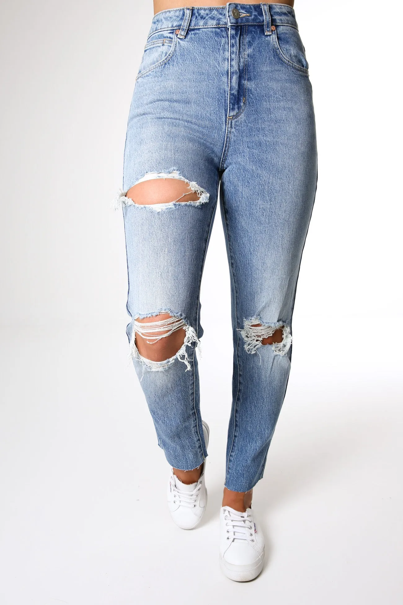 A 94 High Slim Jean Dani Rip