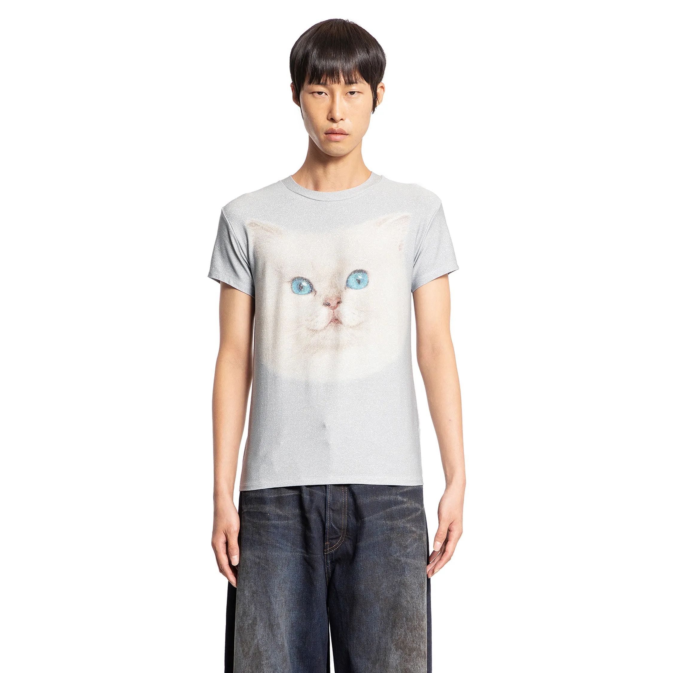 ACNE STUDIOS MAN BLUE T-SHIRTS & TANK TOPS