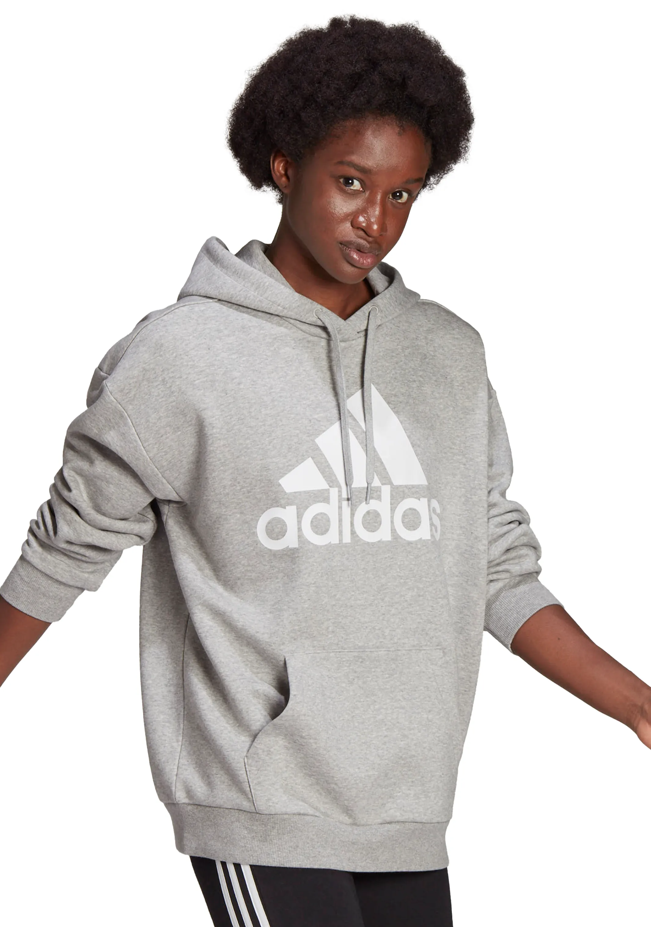 Adidas Womens Essential Boyfriend Logo Hoodie <BR> HD1748