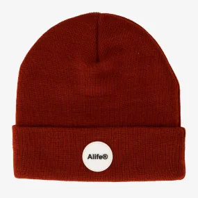 Alife Rubber Applique Beanie - Red