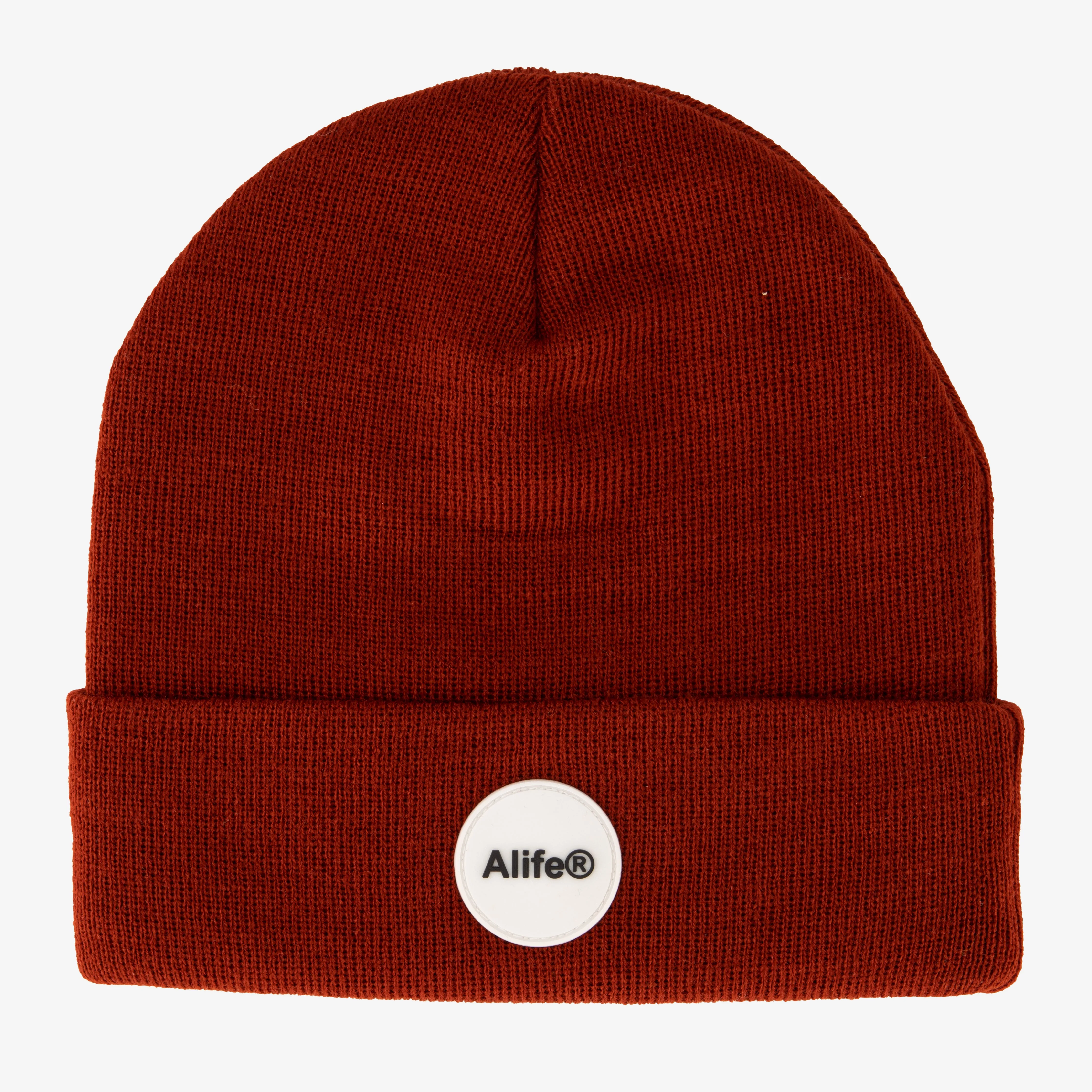 Alife Rubber Applique Beanie - Red