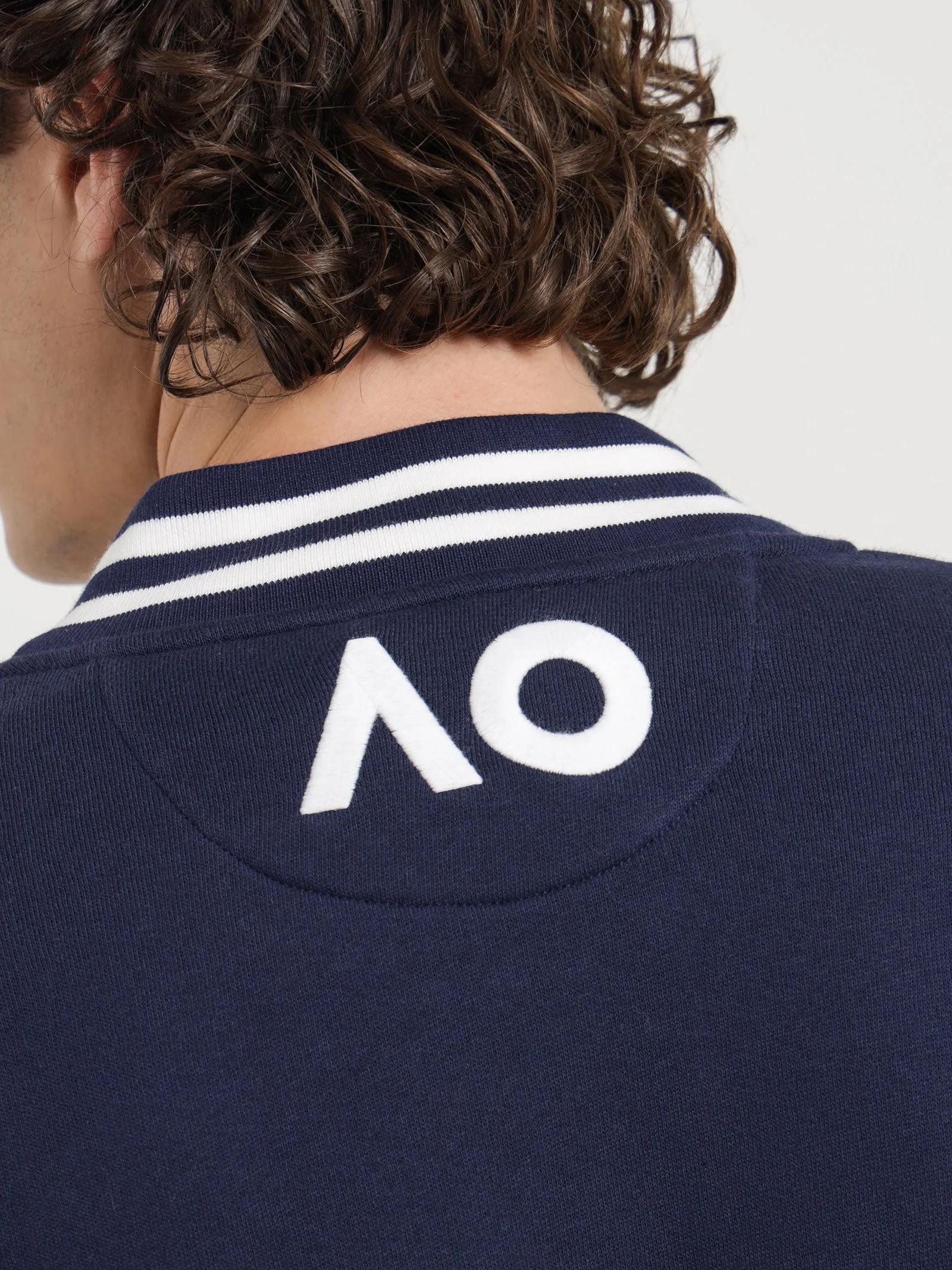 AO Long Sleeve Varsity Jacket in Navy
