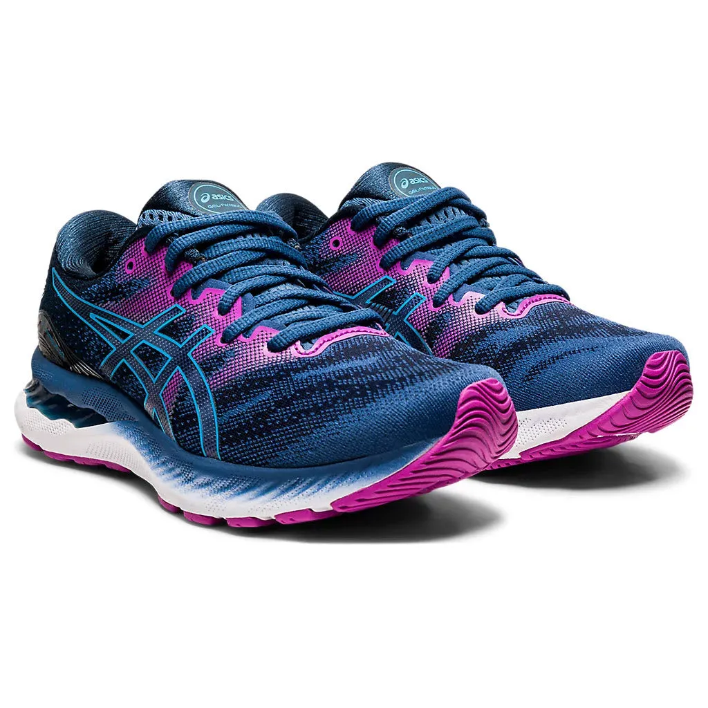 ASICS GEL NIMBUS 23 GRAND SHARK/DIGITAL AQUA - WOMENS