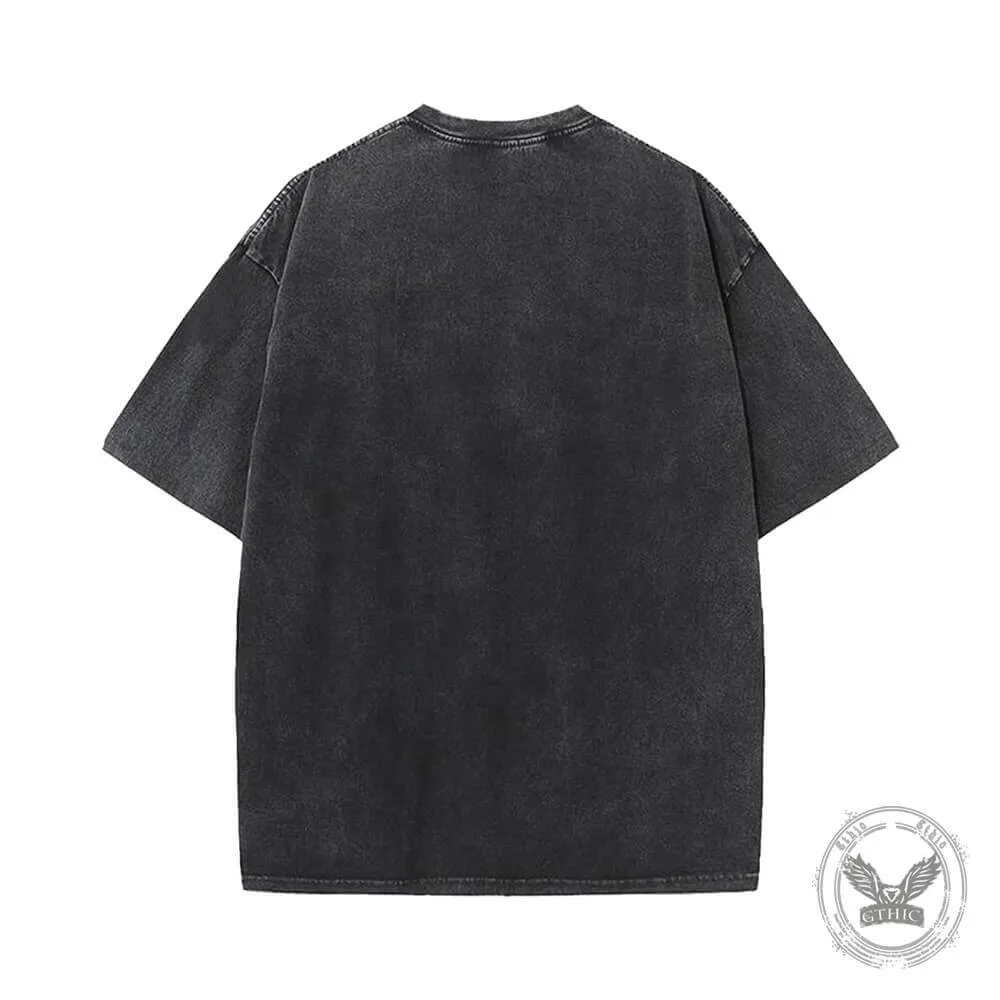 Autumn Pumpkin Cross Bow Vintage Washed T-shirt