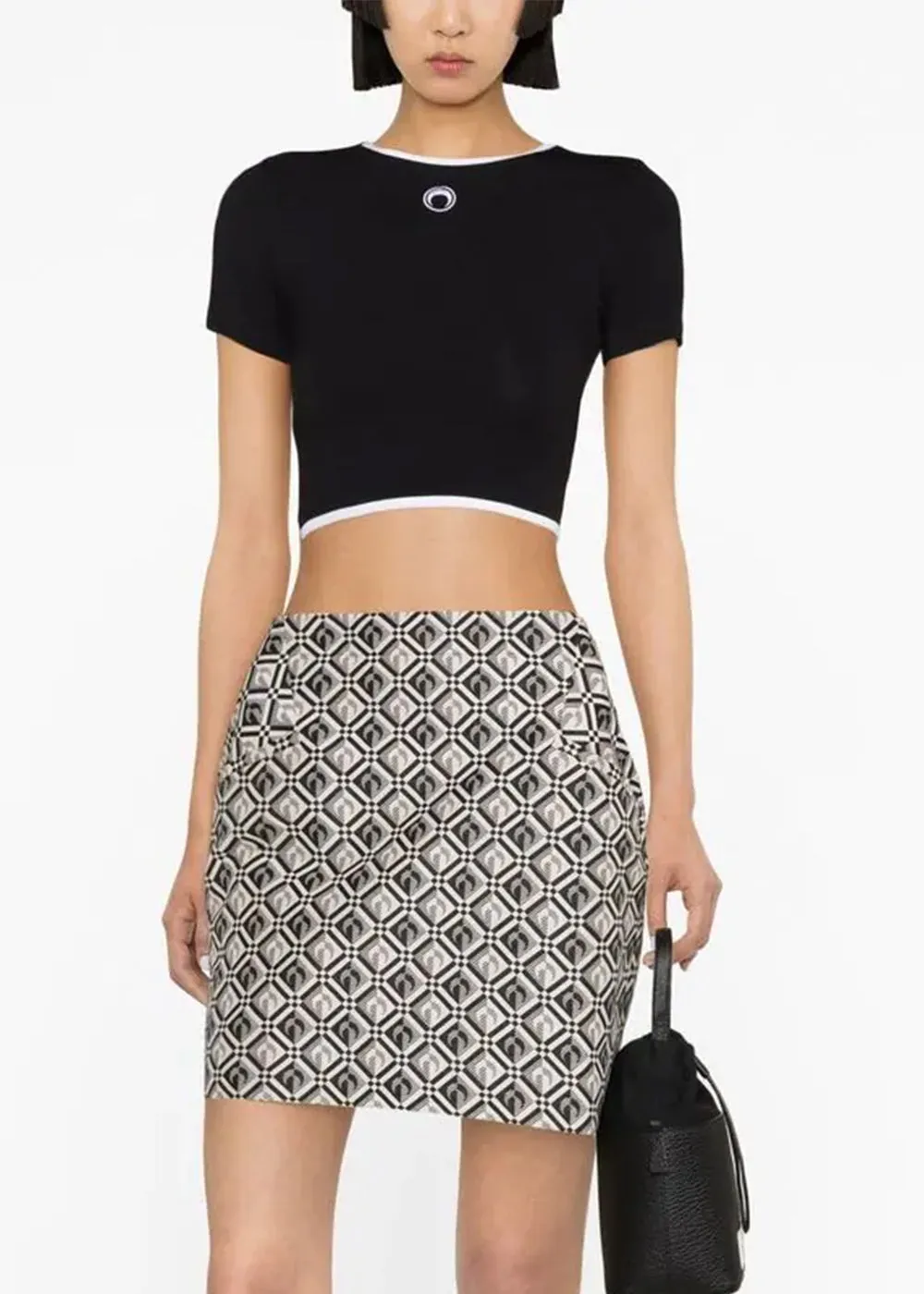 Black Cropped T-Shirt