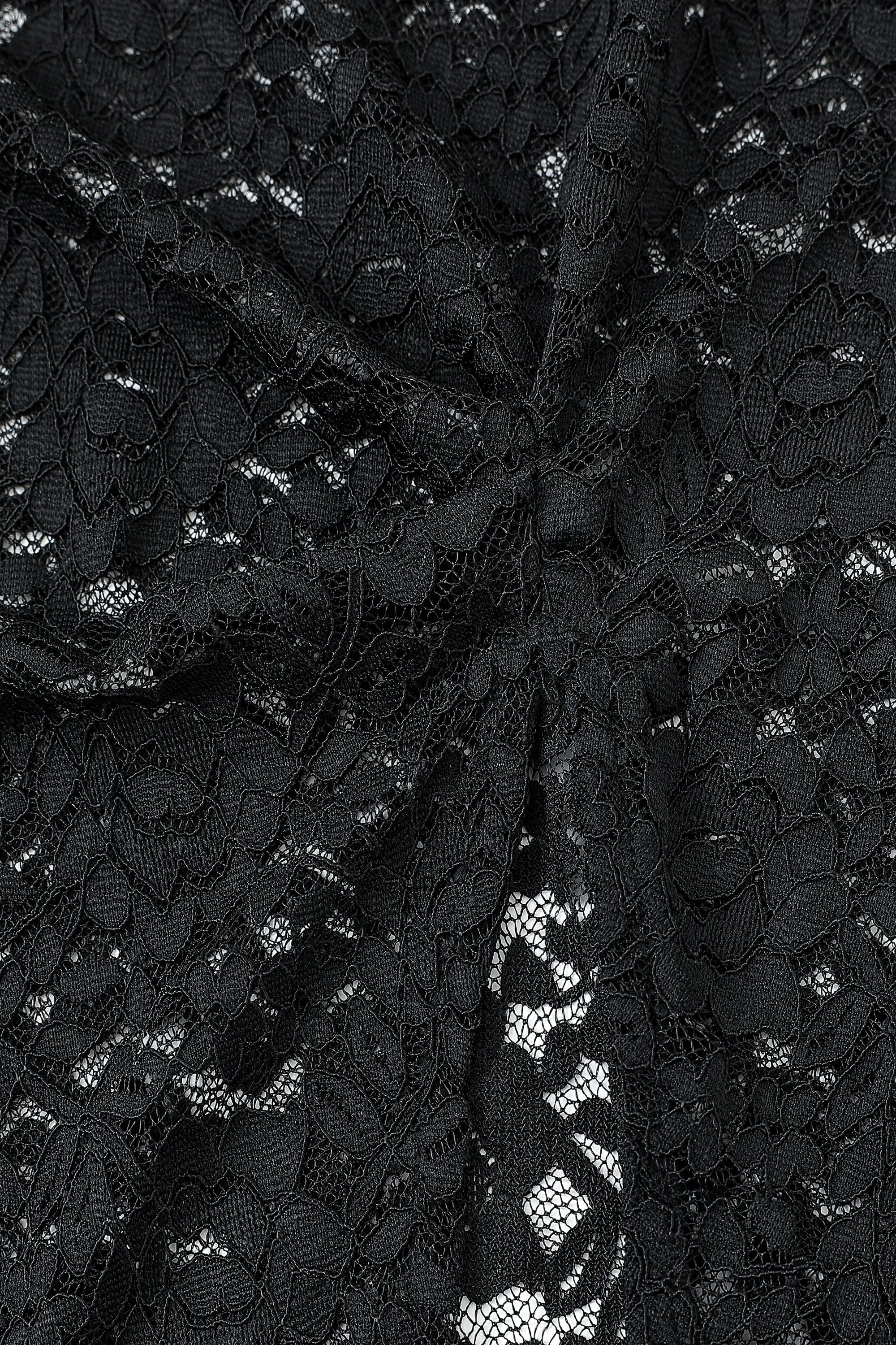 Black Rose Lace Septum Midi Dress