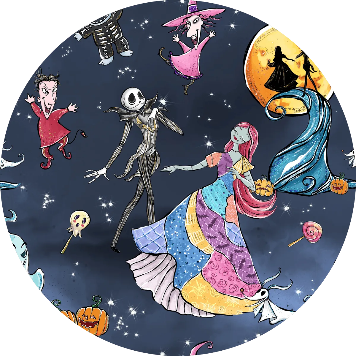 Boo Bash Nightmare Moon - Girls Bamboo Twirl Dress
