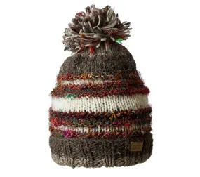 Brown Pom Pom hat, Wool beanie, Warm fleece Hat, Wool beanie, Fleece Lined inside