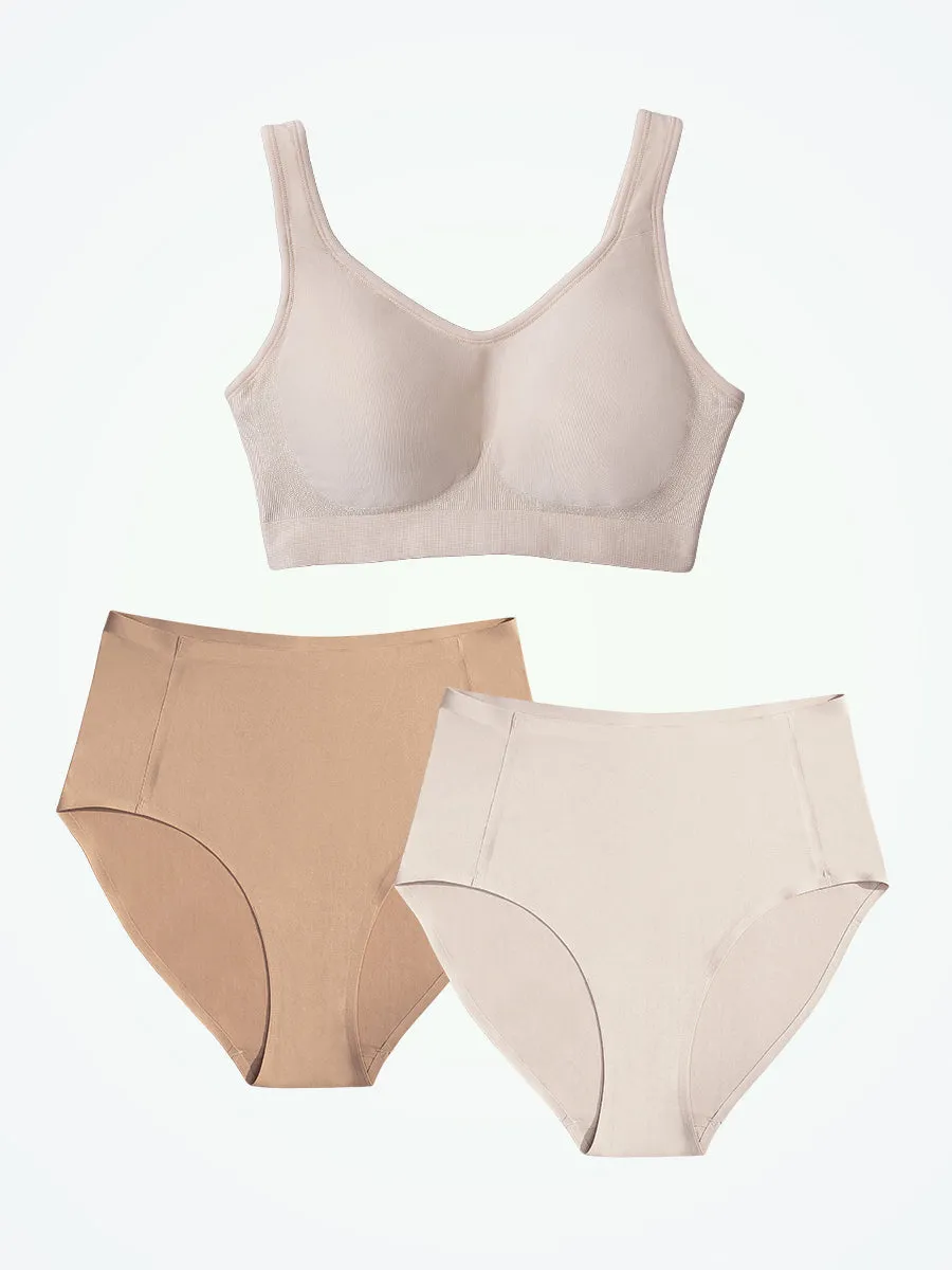 Bundle Truekind® - 1 Shaping Bra   2 Seamless Briefs