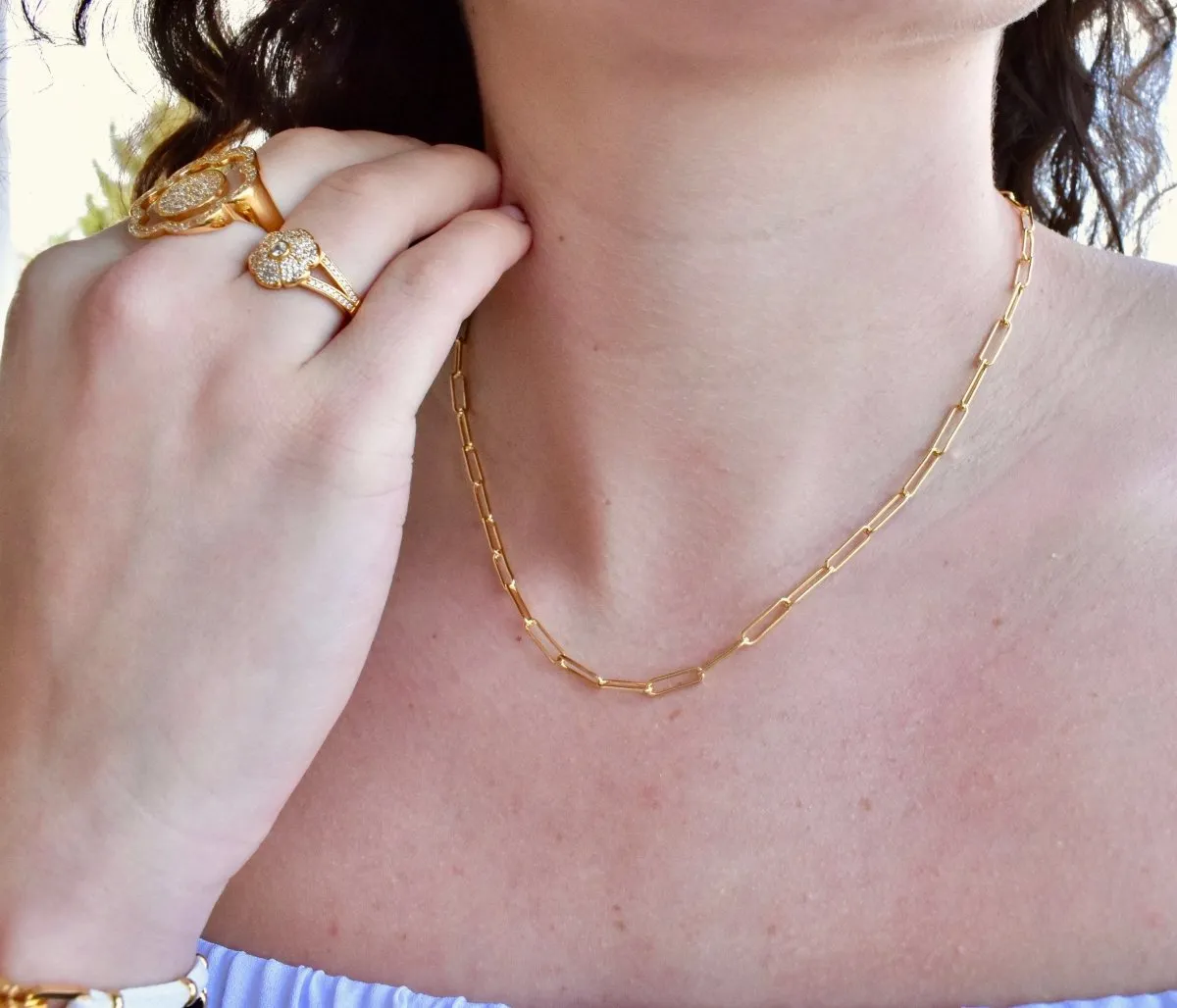 Cameron Paperclip Link Chain Necklace