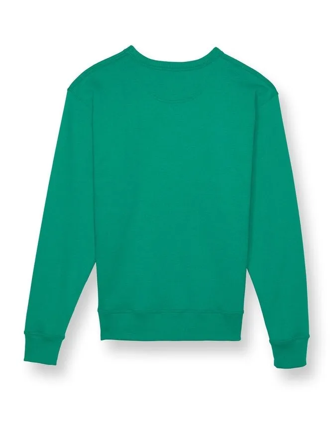 Champion Powerblend Fleece Crew Script Logo Green Vine GF88H Y07718 VZU