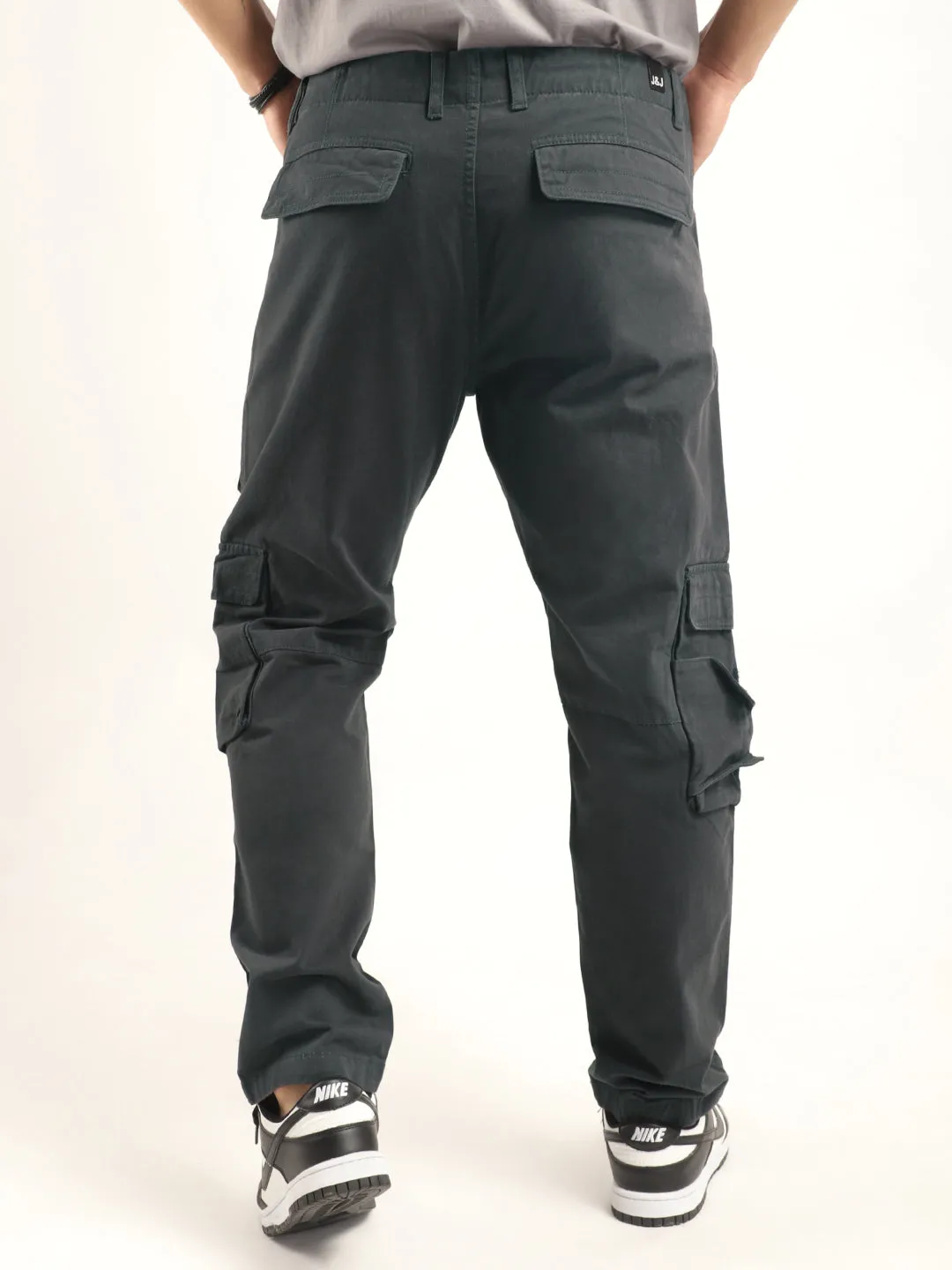 Crime Dark Ash Grey Multi Pocket Cargo
