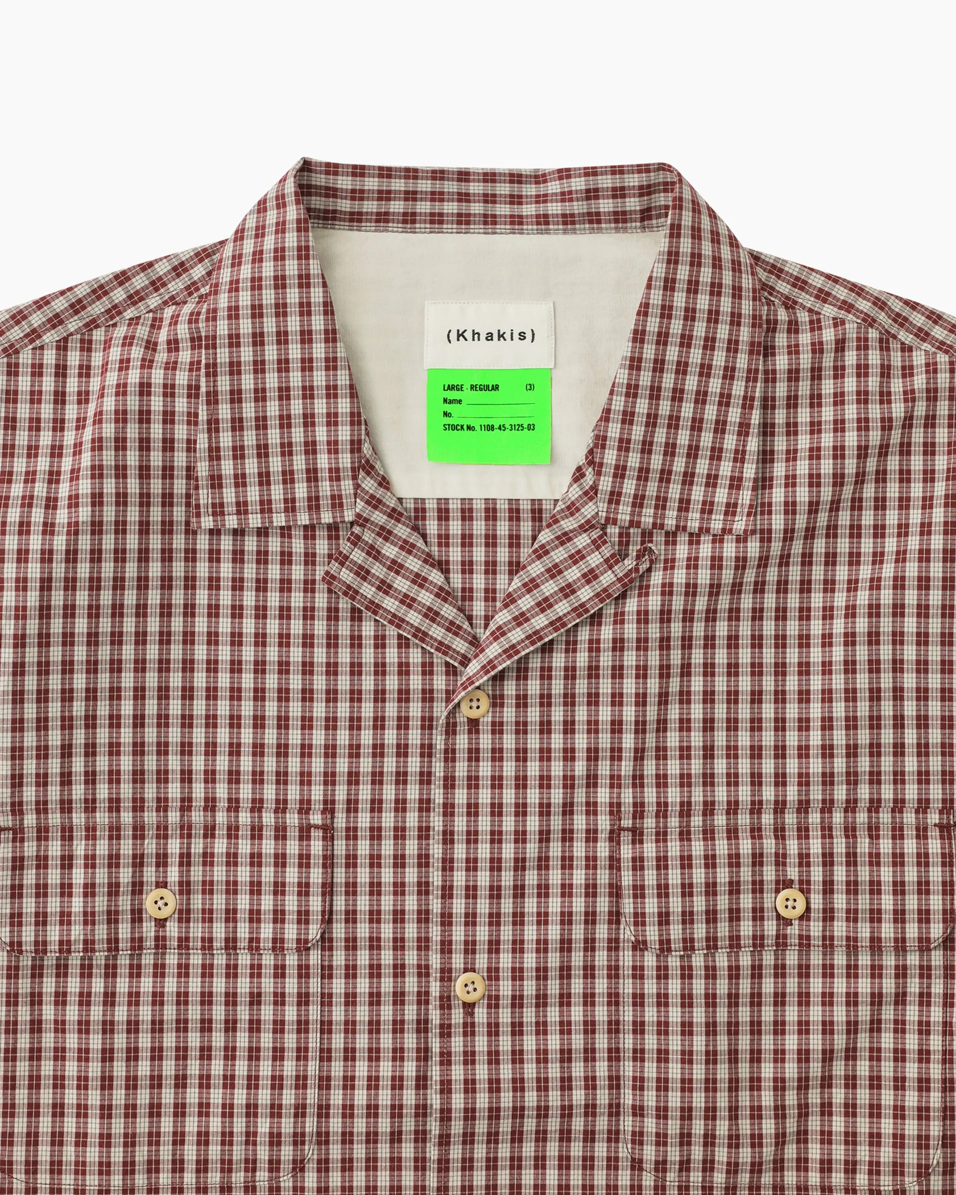 Cross Open Collar S/S Shirt Plum