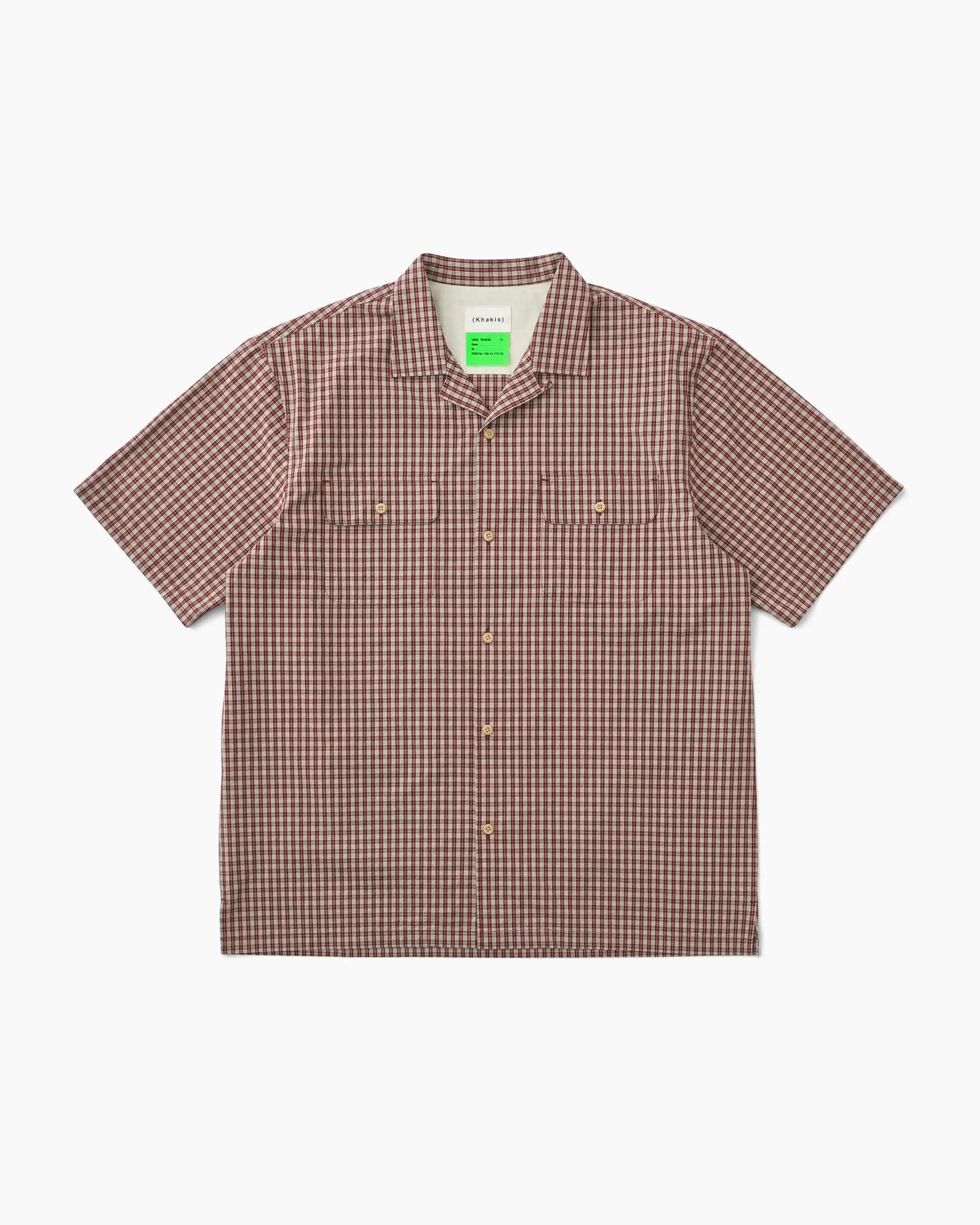Cross Open Collar S/S Shirt Plum