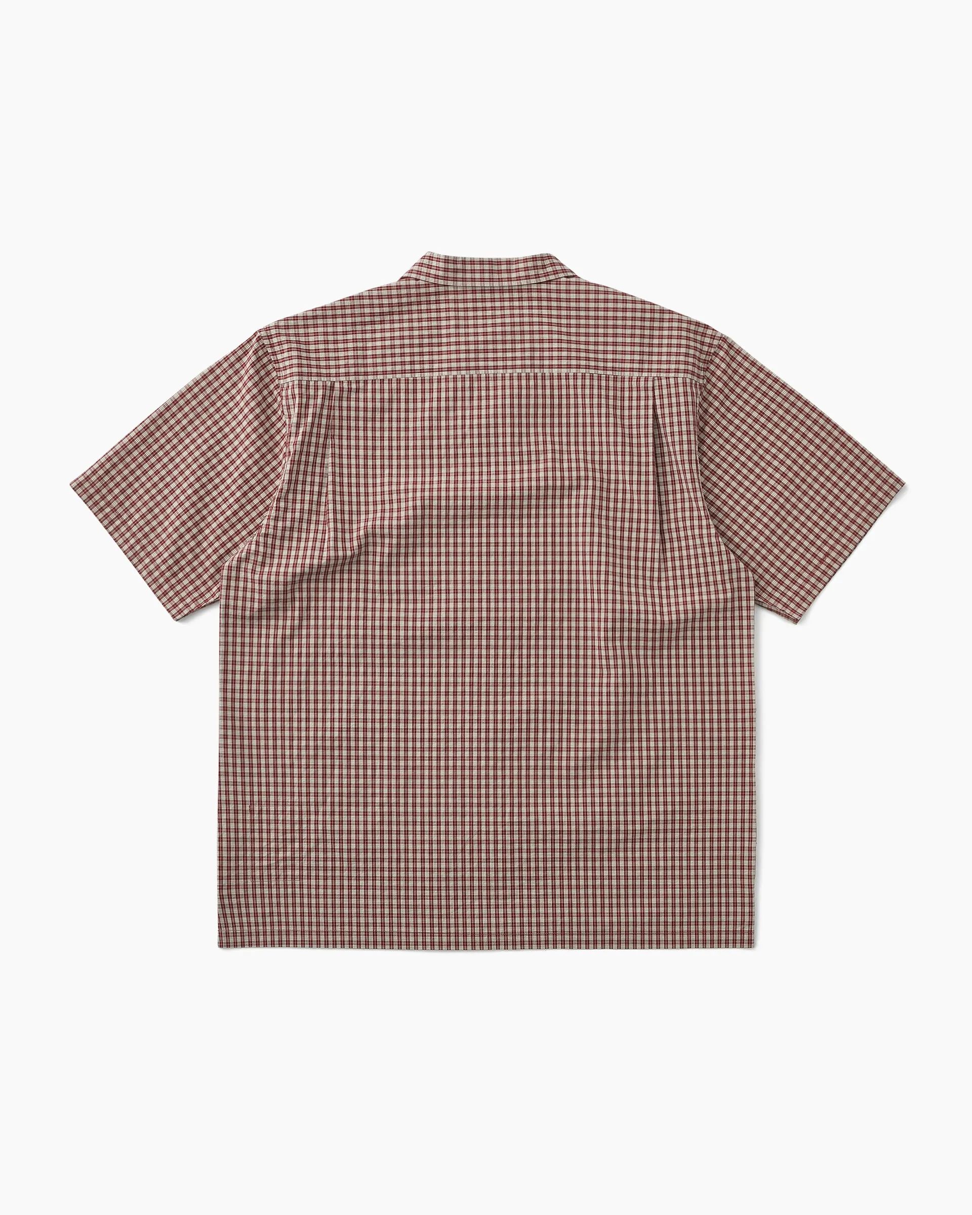 Cross Open Collar S/S Shirt Plum