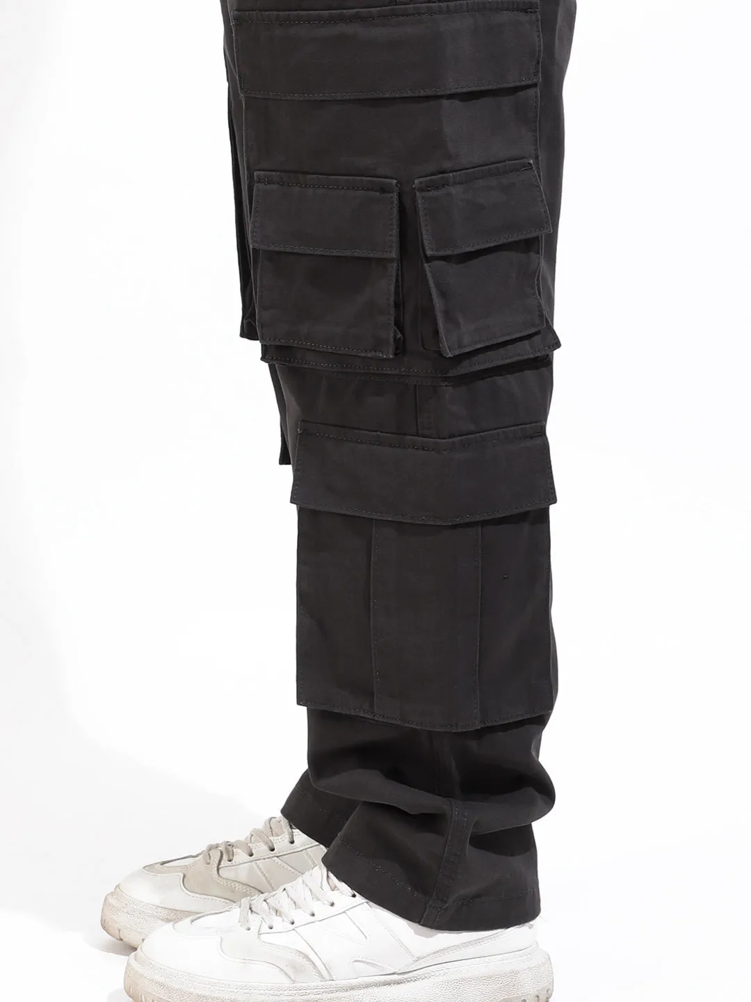 Dark Grey Multi-Pocket Designer Cargo