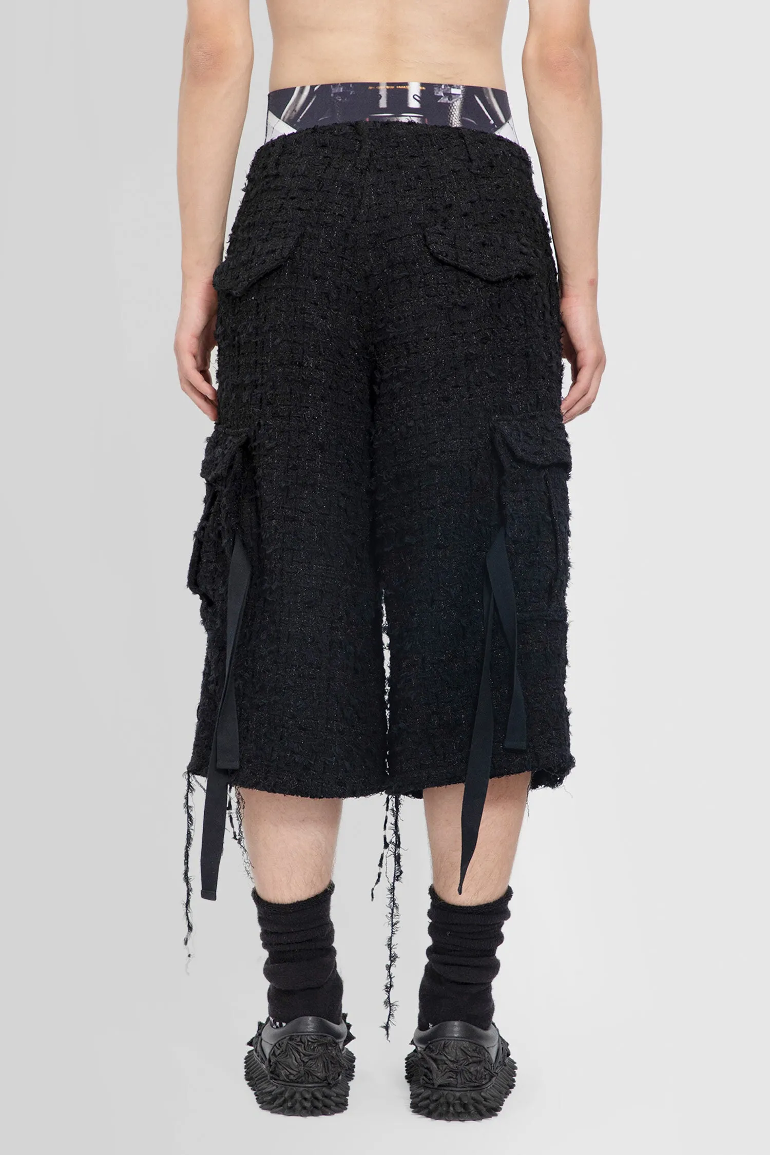 DOUBLET MAN BLACK SHORTS & SKIRTS