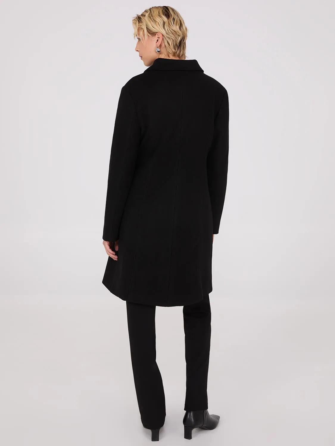 High Collar Zip-Front Car Coat
