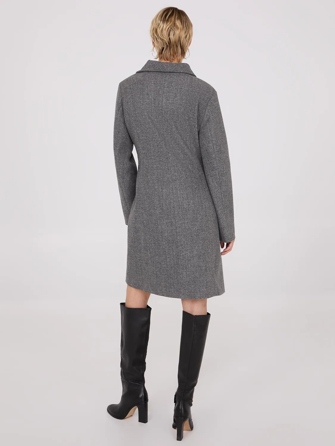 High Collar Zip-Front Car Coat