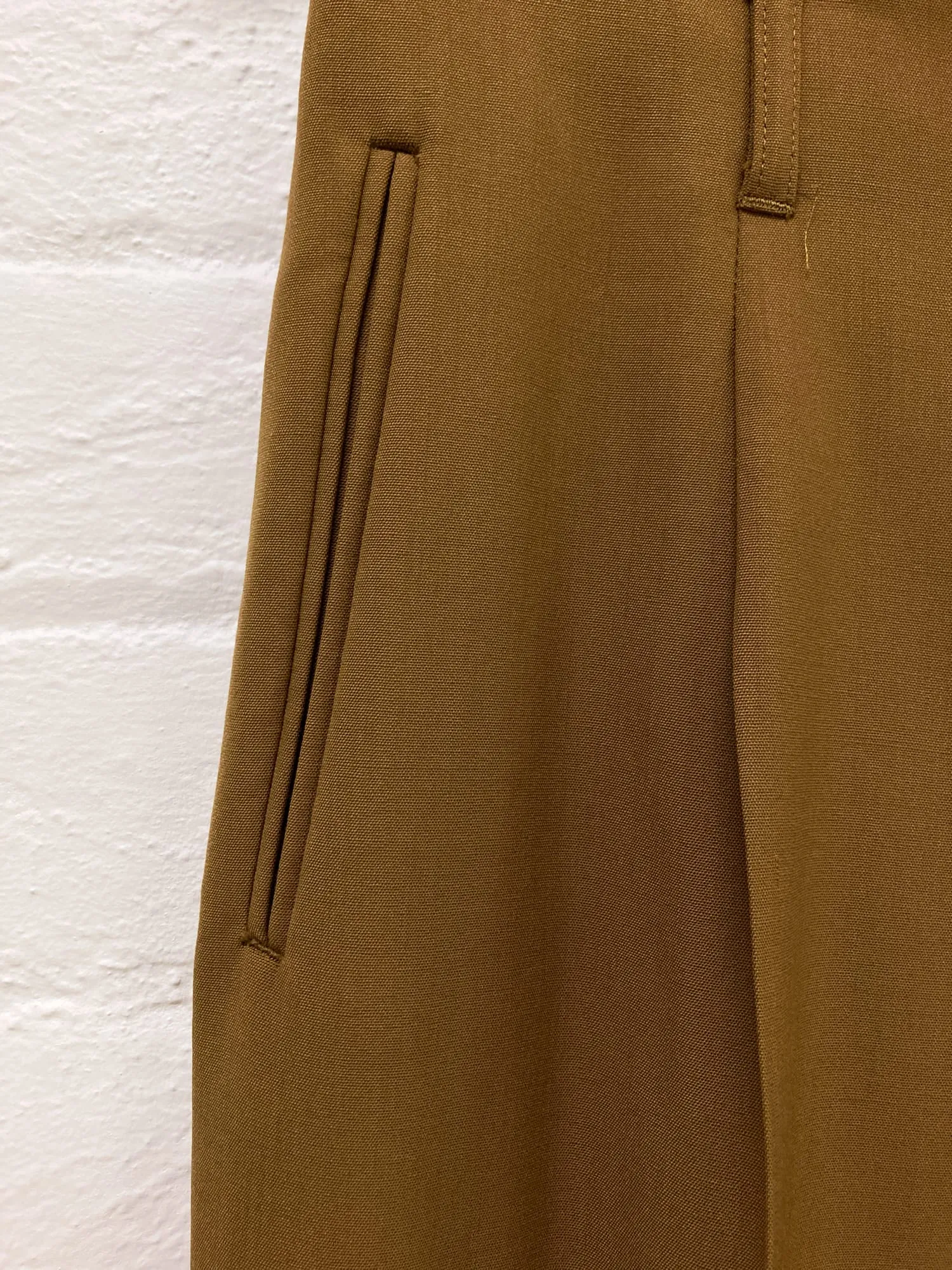Jean Paul Gaultier Homme 1990s mustard wool three button trouser suit