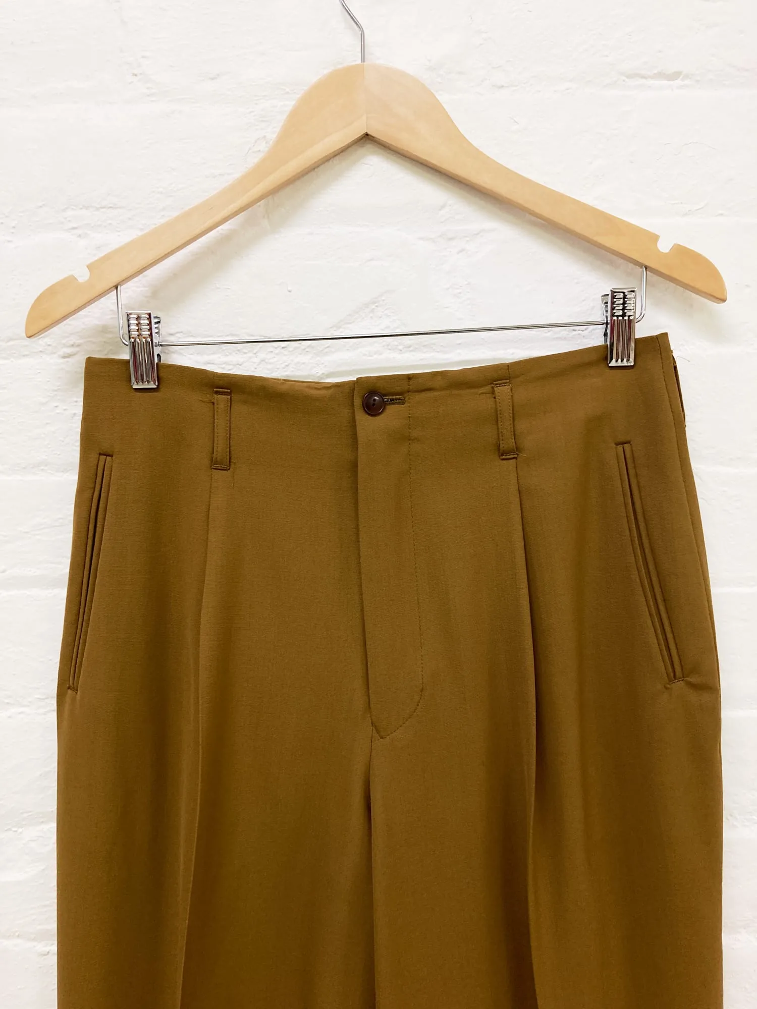 Jean Paul Gaultier Homme 1990s mustard wool three button trouser suit