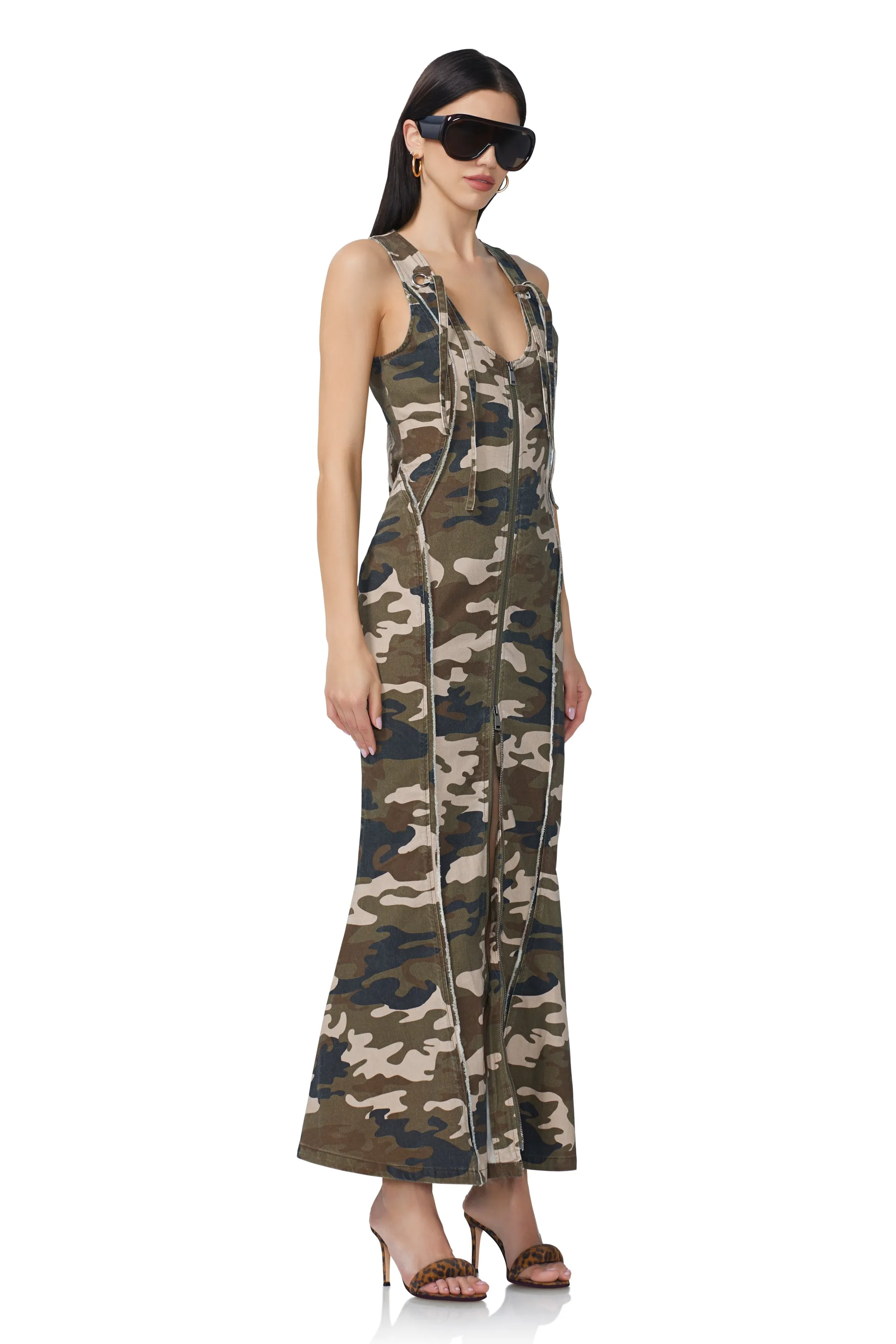 Maisie Maxi Dress - Woodland Camo