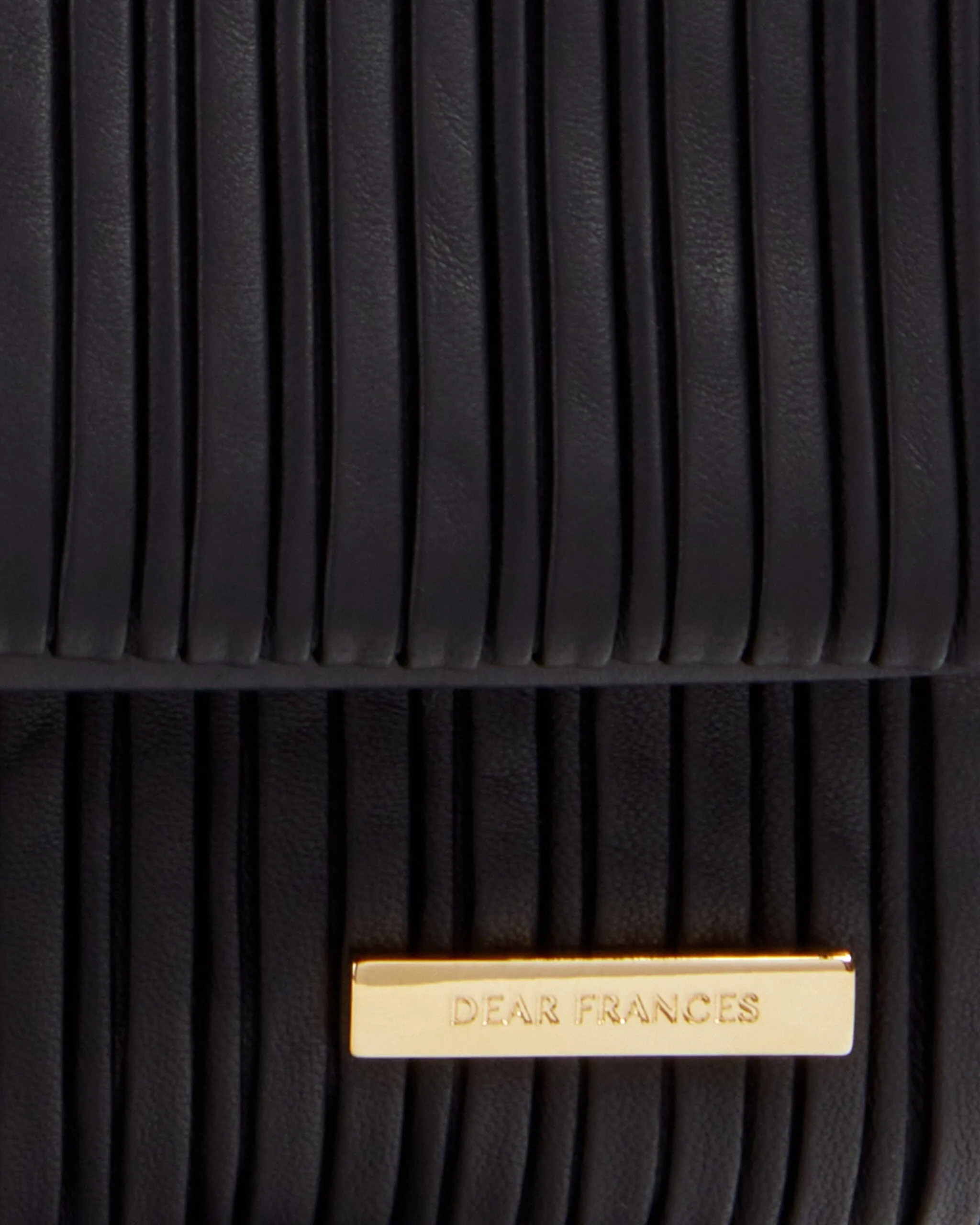 Mari Small Crossbody, Black Pleats