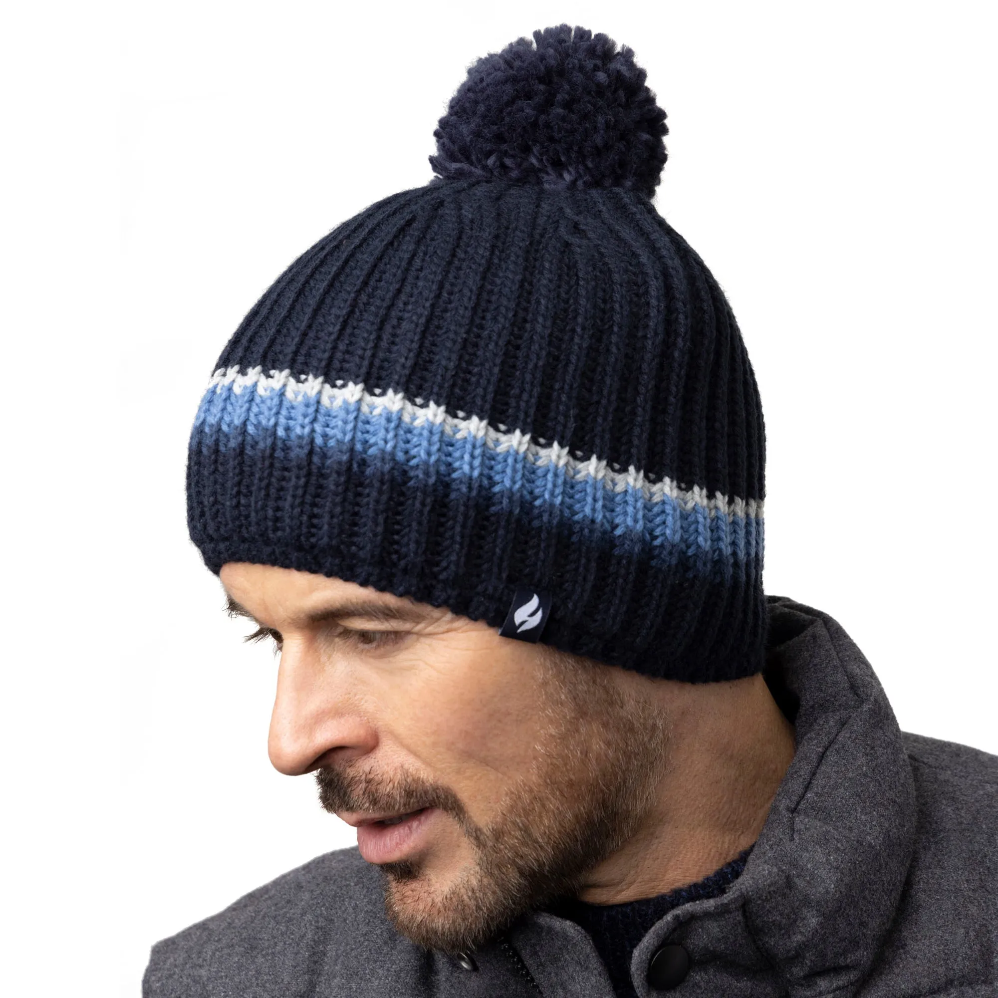 Mens Derwent Bobble Hat - Navy