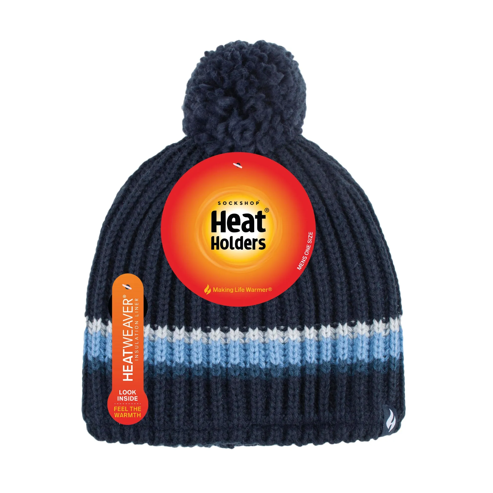 Mens Derwent Bobble Hat - Navy