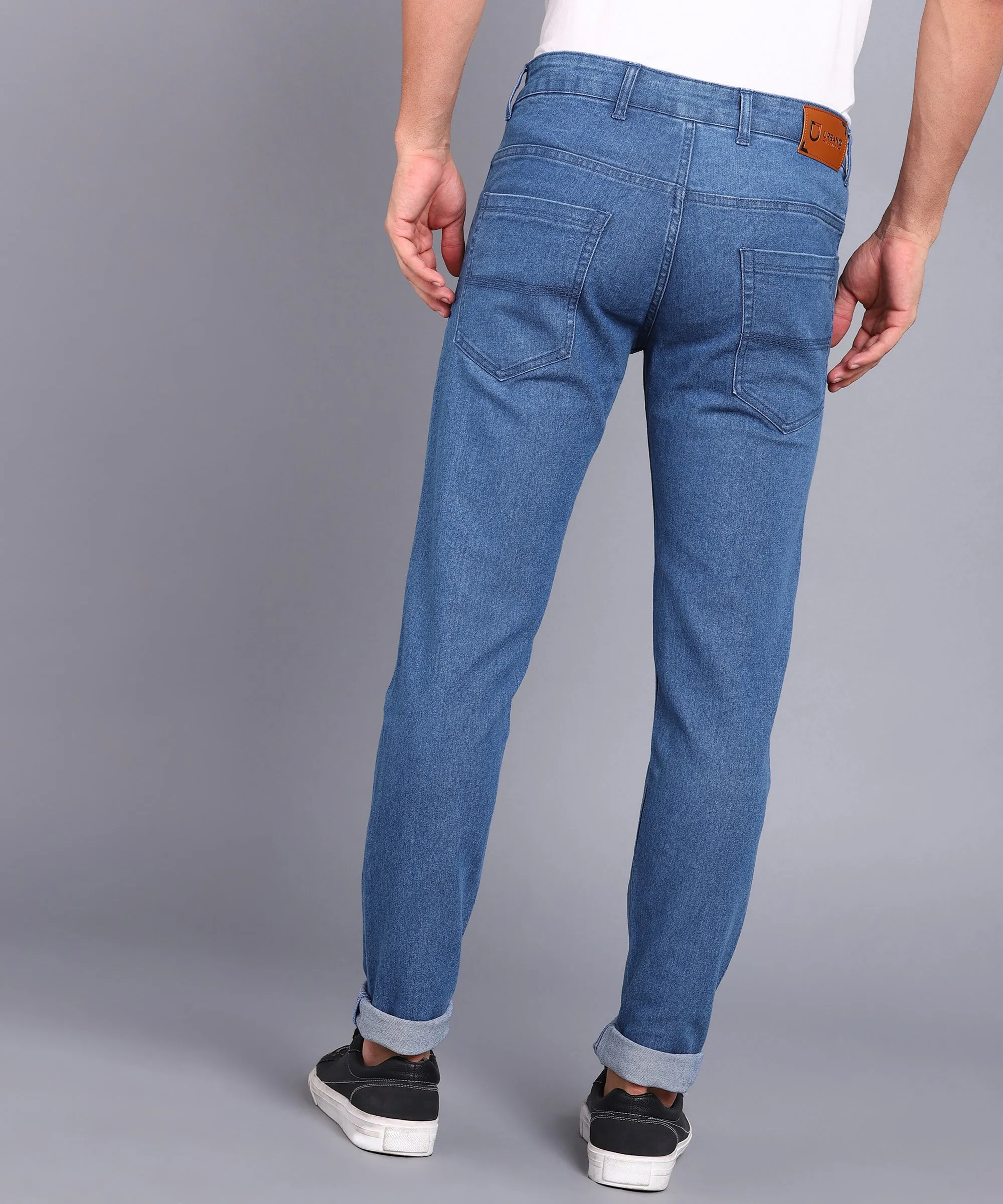 Men's Light Blue Slim Fit Stretchable Jeans