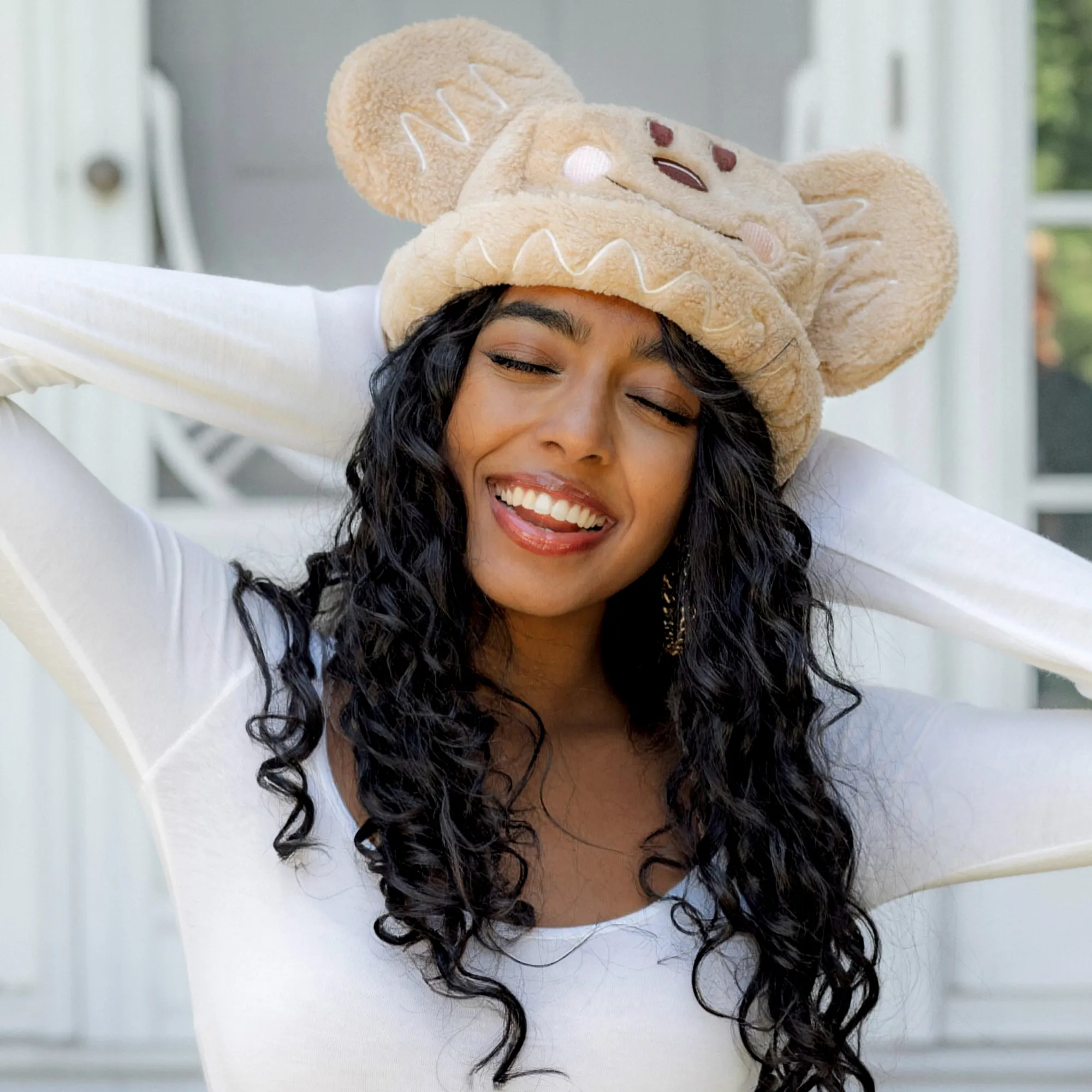 Mickey Gingerbread Sherpa Beanie