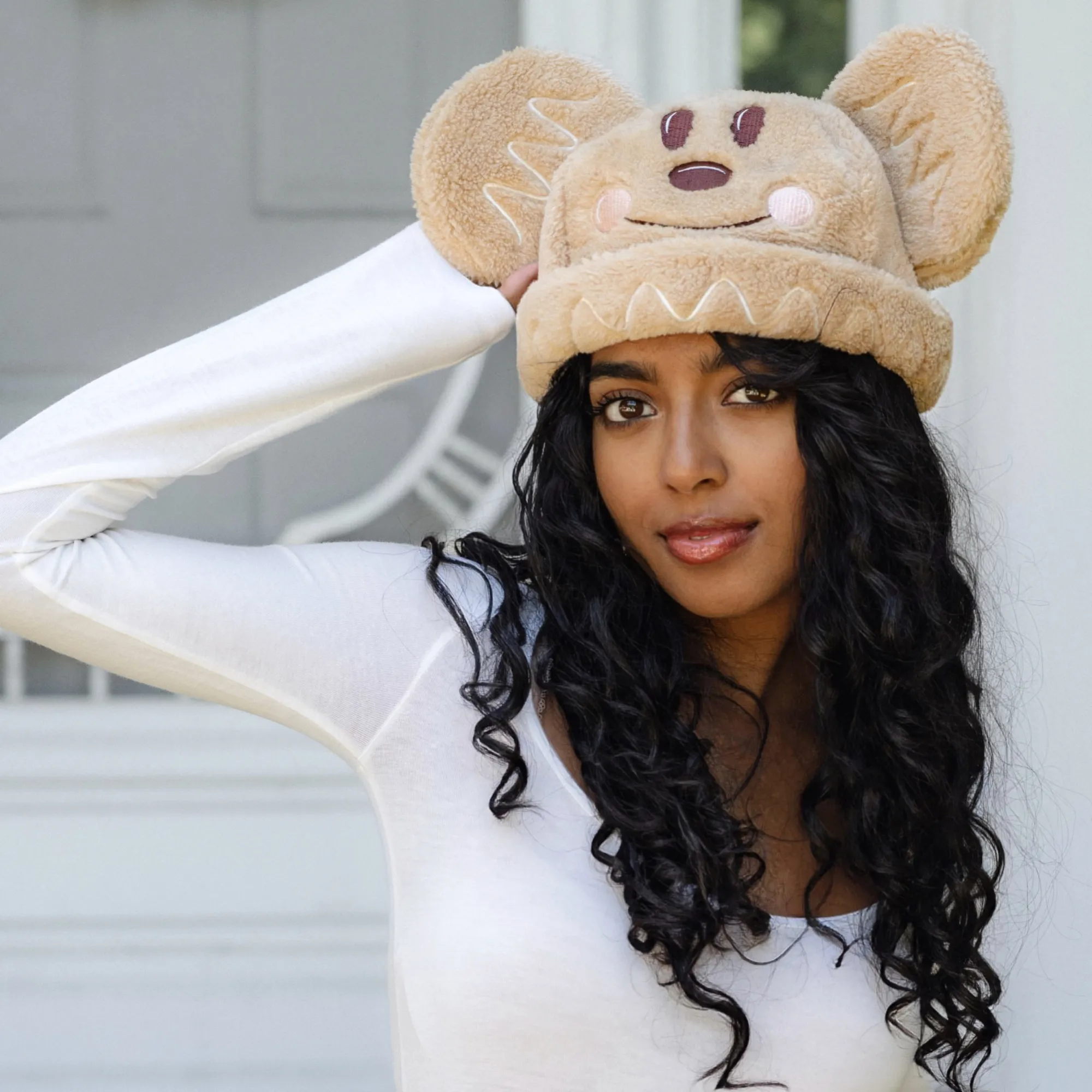 Mickey Gingerbread Sherpa Beanie