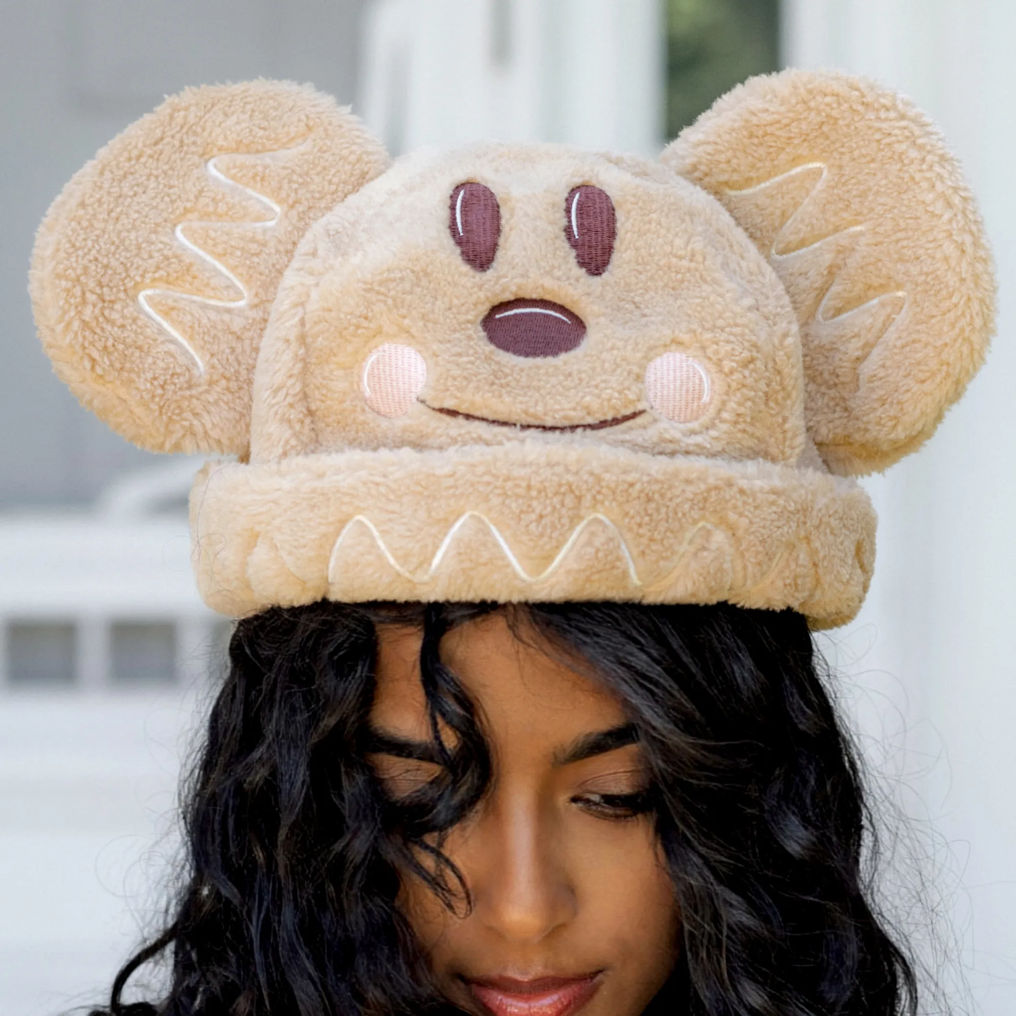 Mickey Gingerbread Sherpa Beanie