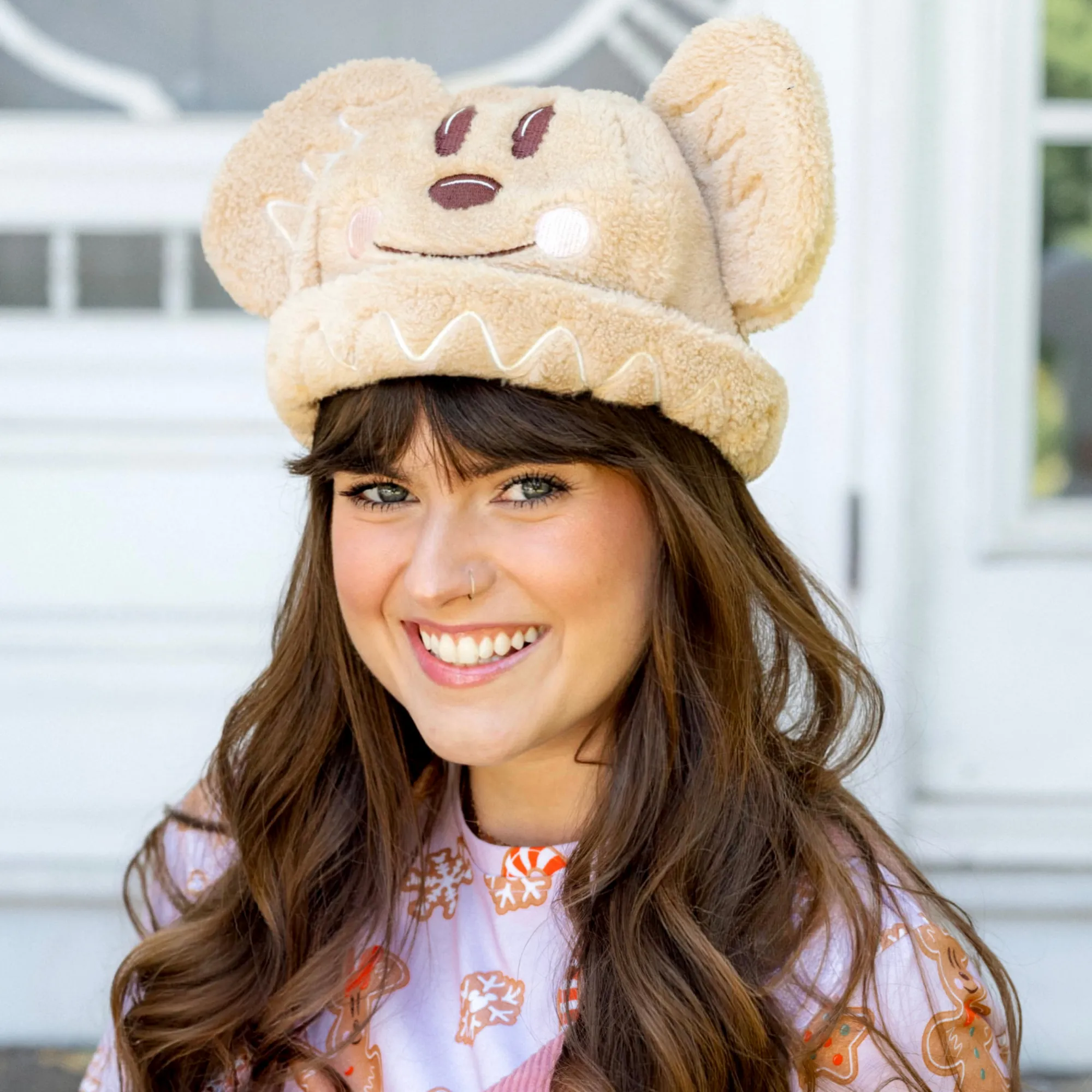 Mickey Gingerbread Sherpa Beanie