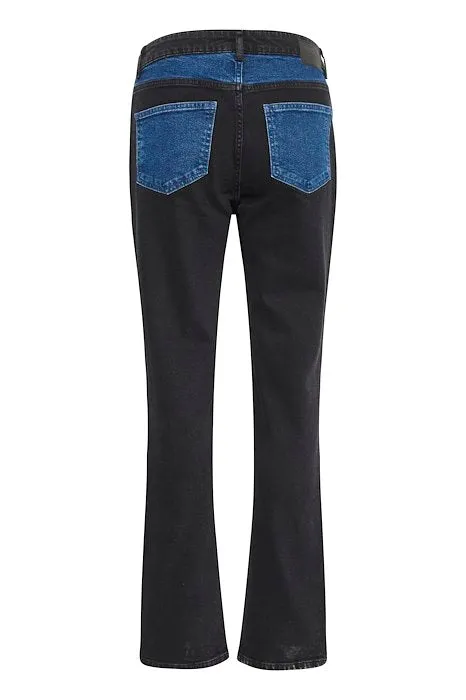 My Essential Wardrobe Stella 134 Straight Leg Jean in Dark Grey Wash