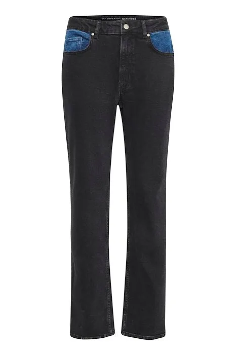 My Essential Wardrobe Stella 134 Straight Leg Jean in Dark Grey Wash