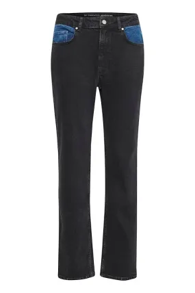 My Essential Wardrobe Stella 134 Straight Leg Jean in Dark Grey Wash