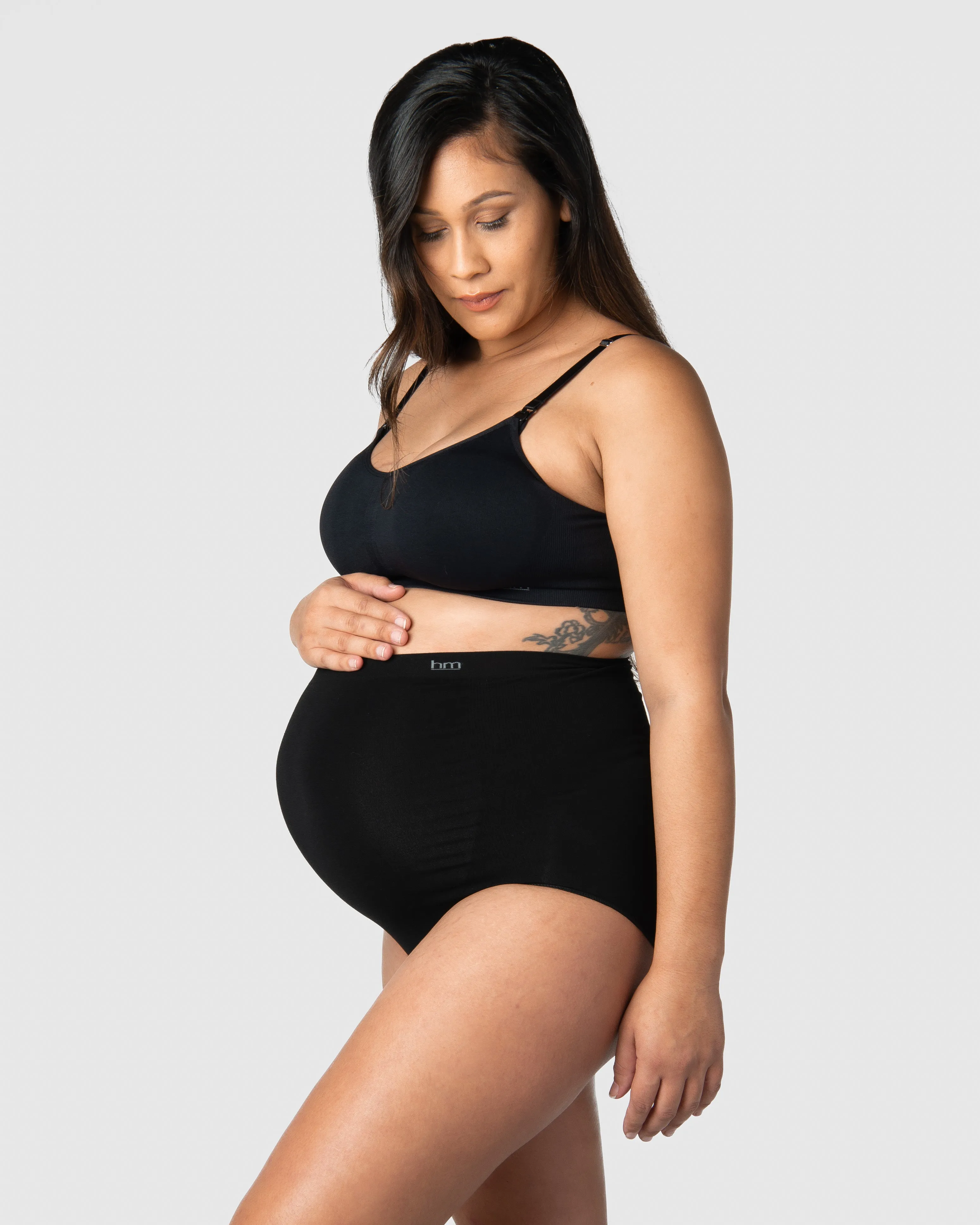 MY NECESSITY SEAMLESS BLACK PREGNANCY FULL BRIEF