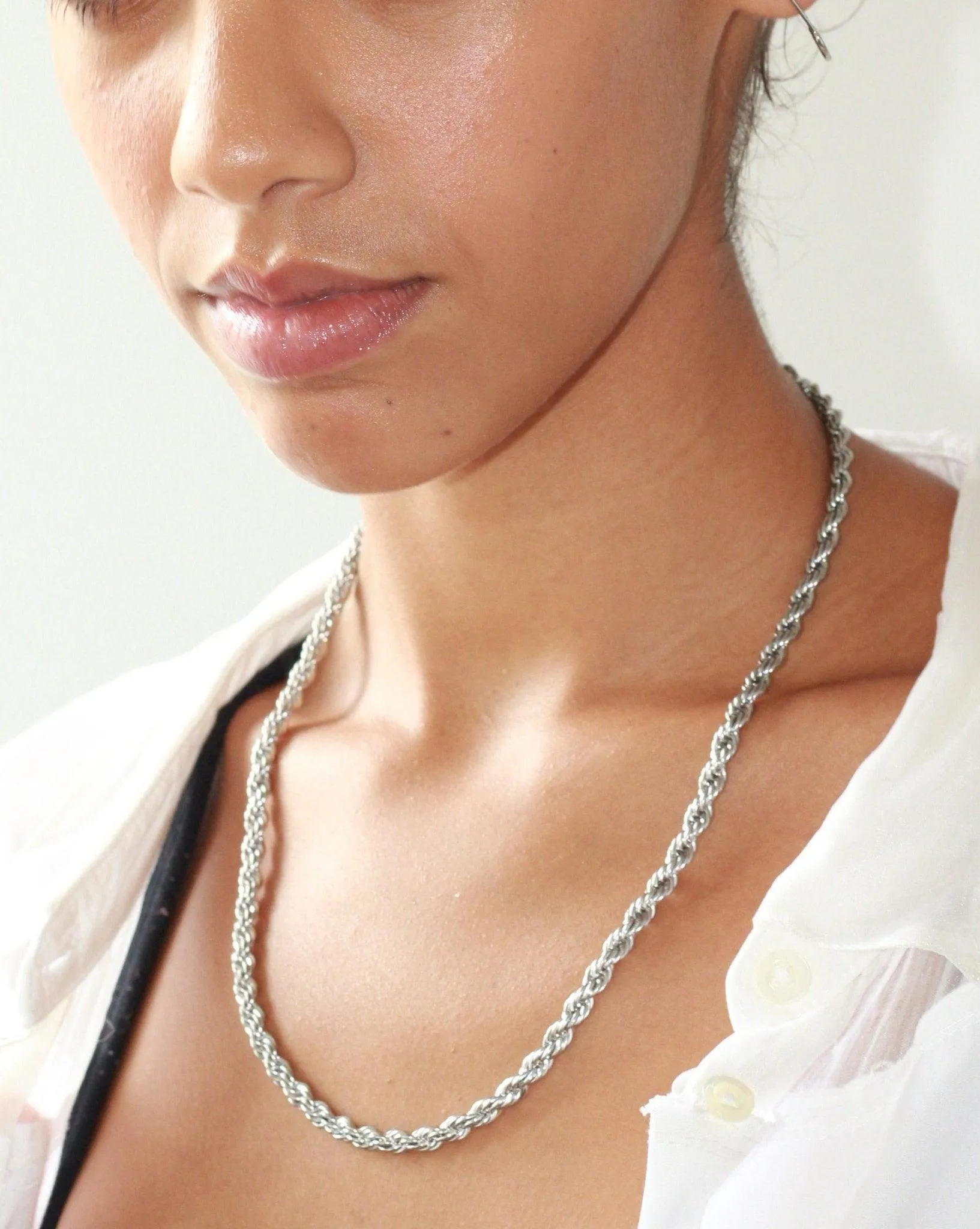 Silver Rope Necklace