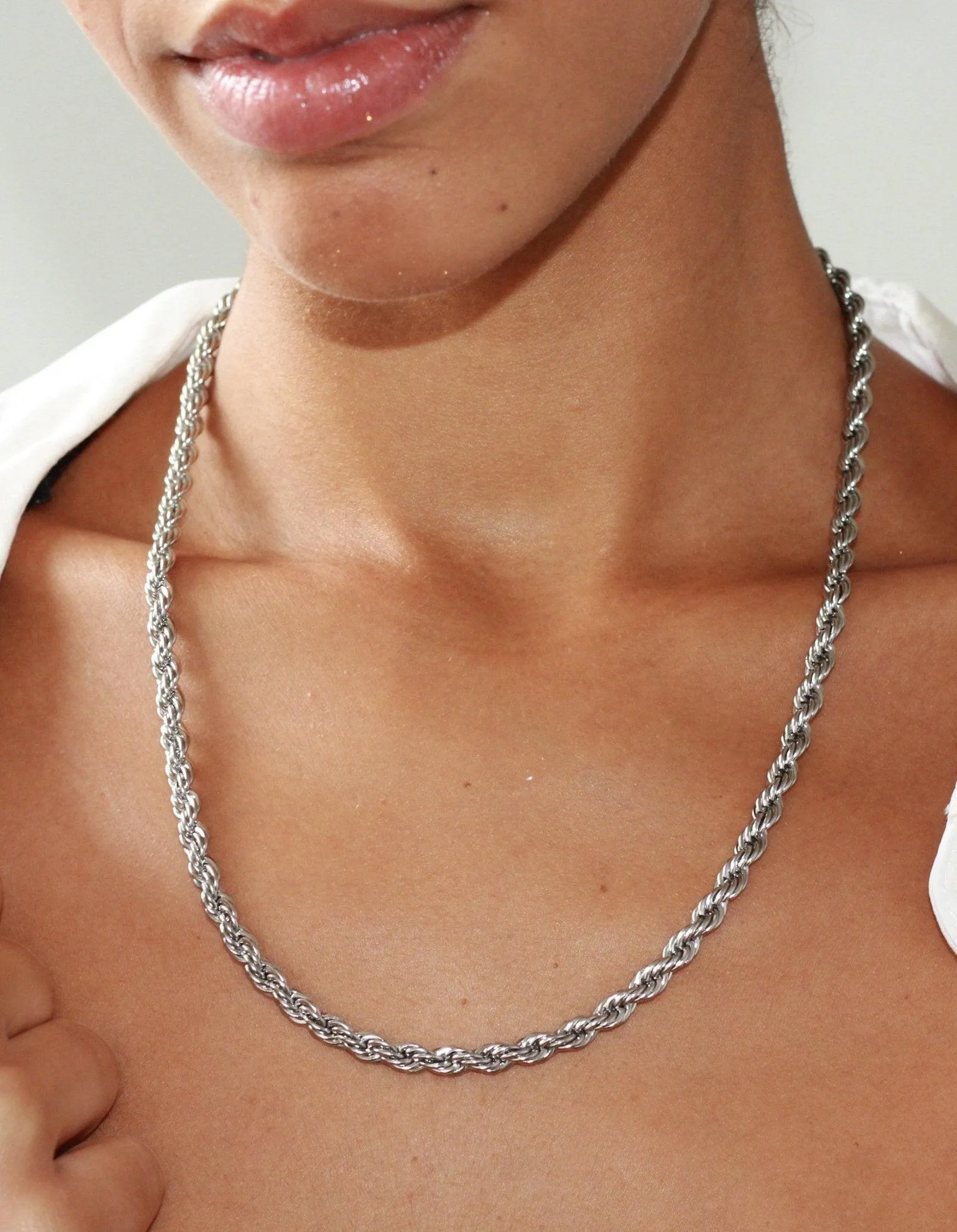 Silver Rope Necklace