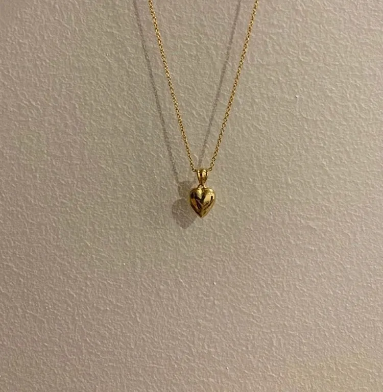Stole My Heart Necklace - Gold