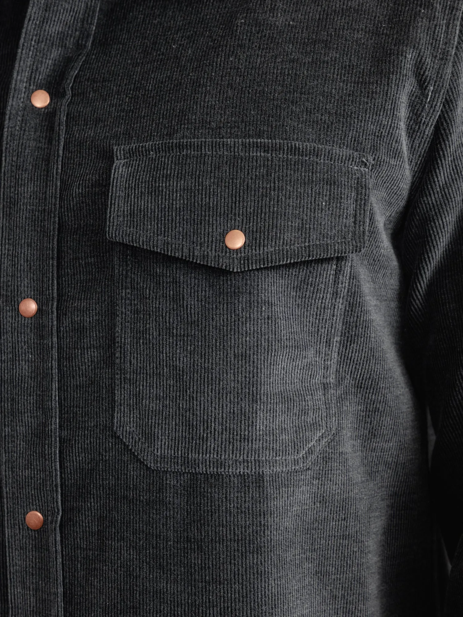 The Cord Saint Studded Shirt - Cobble Grey