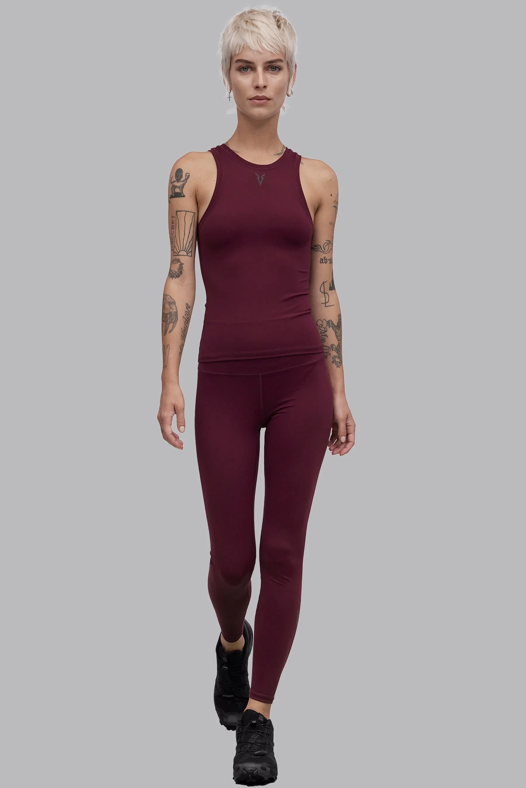 V_SCULPT® 7/8 LEGGINGS - Burgundy