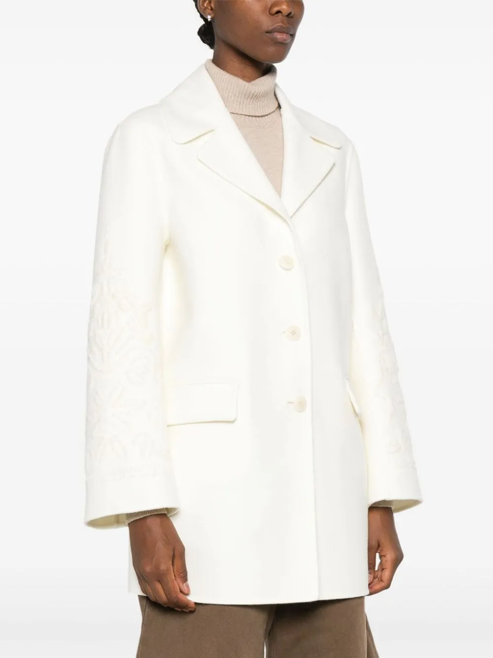 WOOL SINGLE-BREASTED COAT