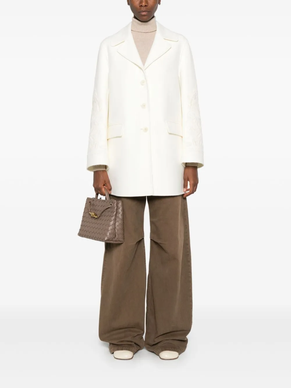 WOOL SINGLE-BREASTED COAT